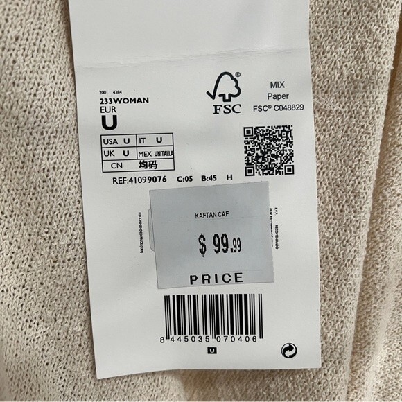 Mango Commited Pom Pom Kaftan Poncho - Picture 8 of 8